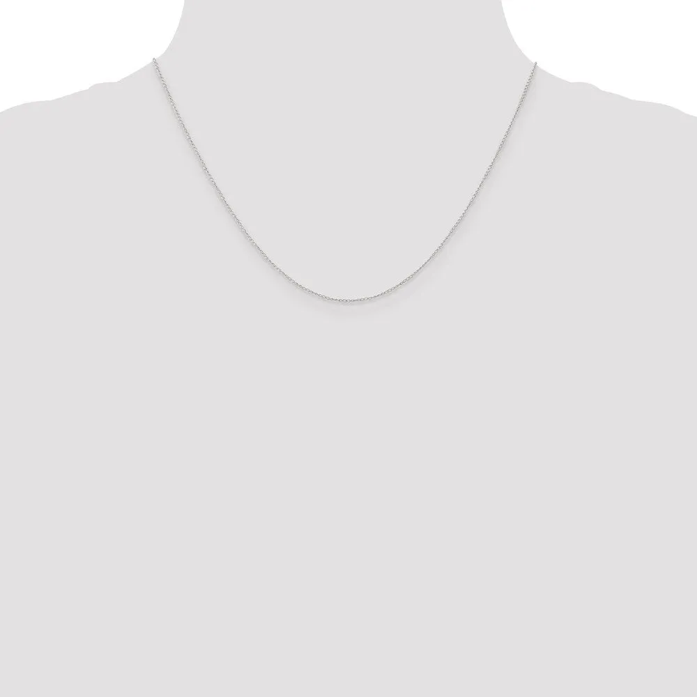 10k White Gold .5 mm Carded Curb Chain | 10K8CW