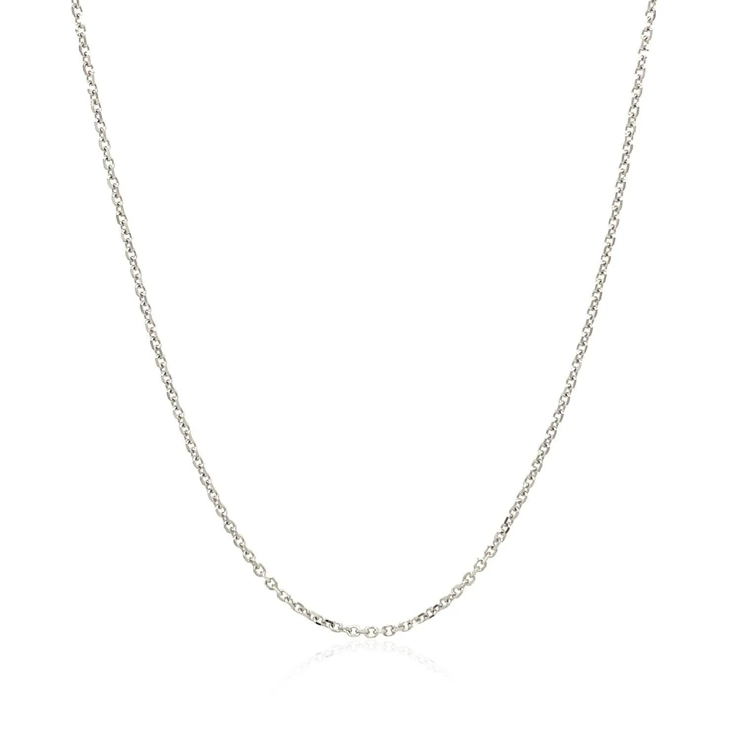 10k White Gold Cable Chain 1.1mm