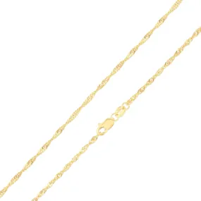 14K Gold 1.8mm Singapore Chain