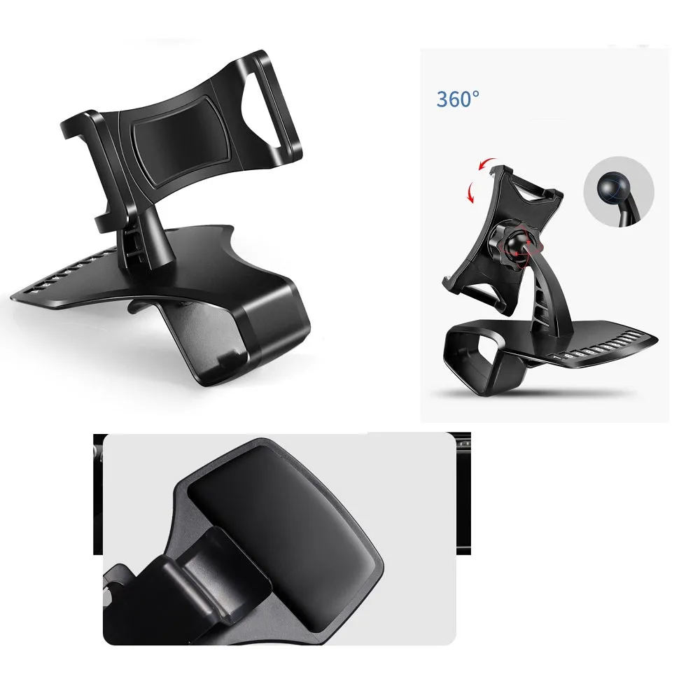 3 in 1 Car GPS Smartphone Holder: Dashboard / Visor Clamp   AC Grid Clip for HiSense Infinity H11 Lite - Black