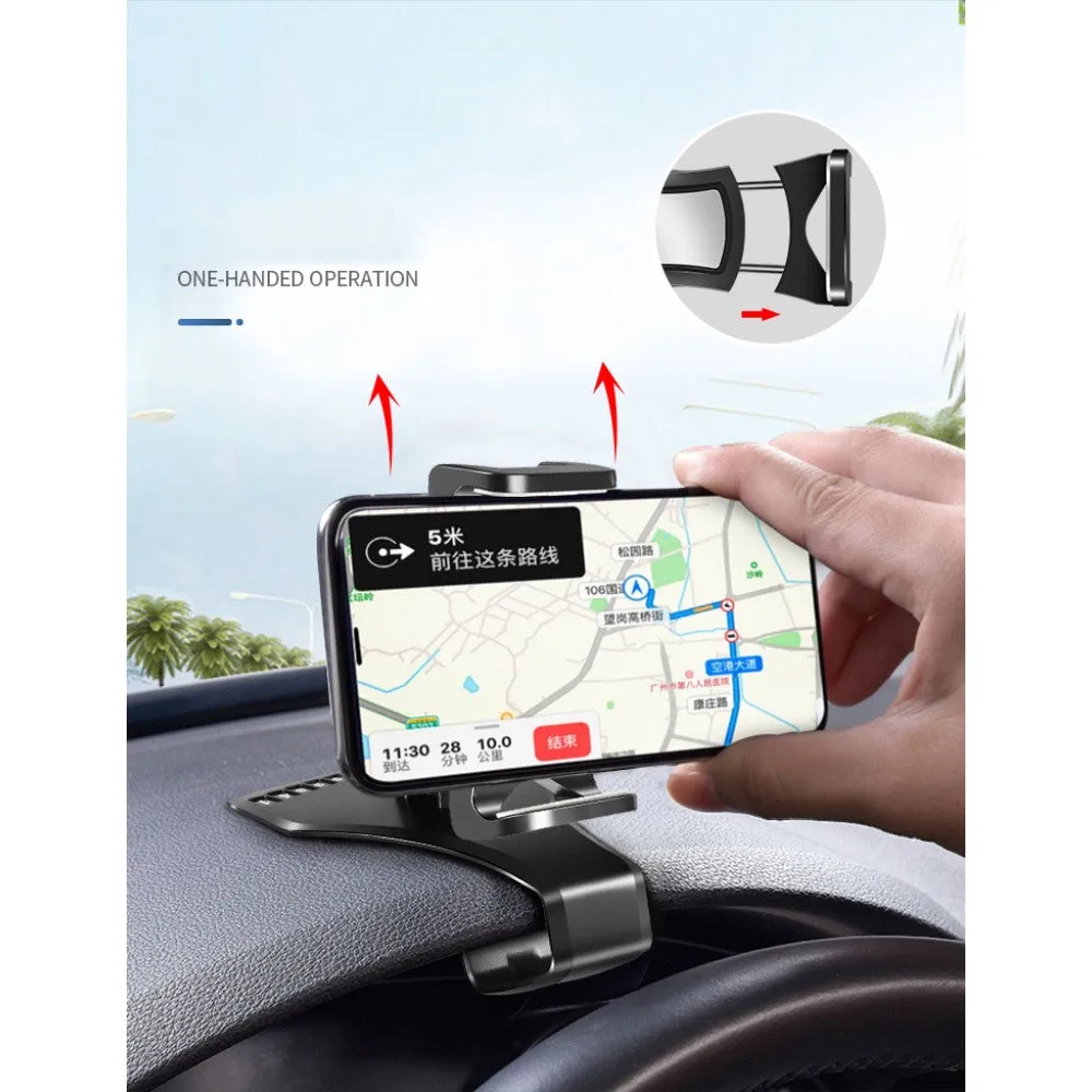 3 in 1 Car GPS Smartphone Holder: Dashboard / Visor Clamp   AC Grid Clip for HiSense Infinity H11 Lite - Black
