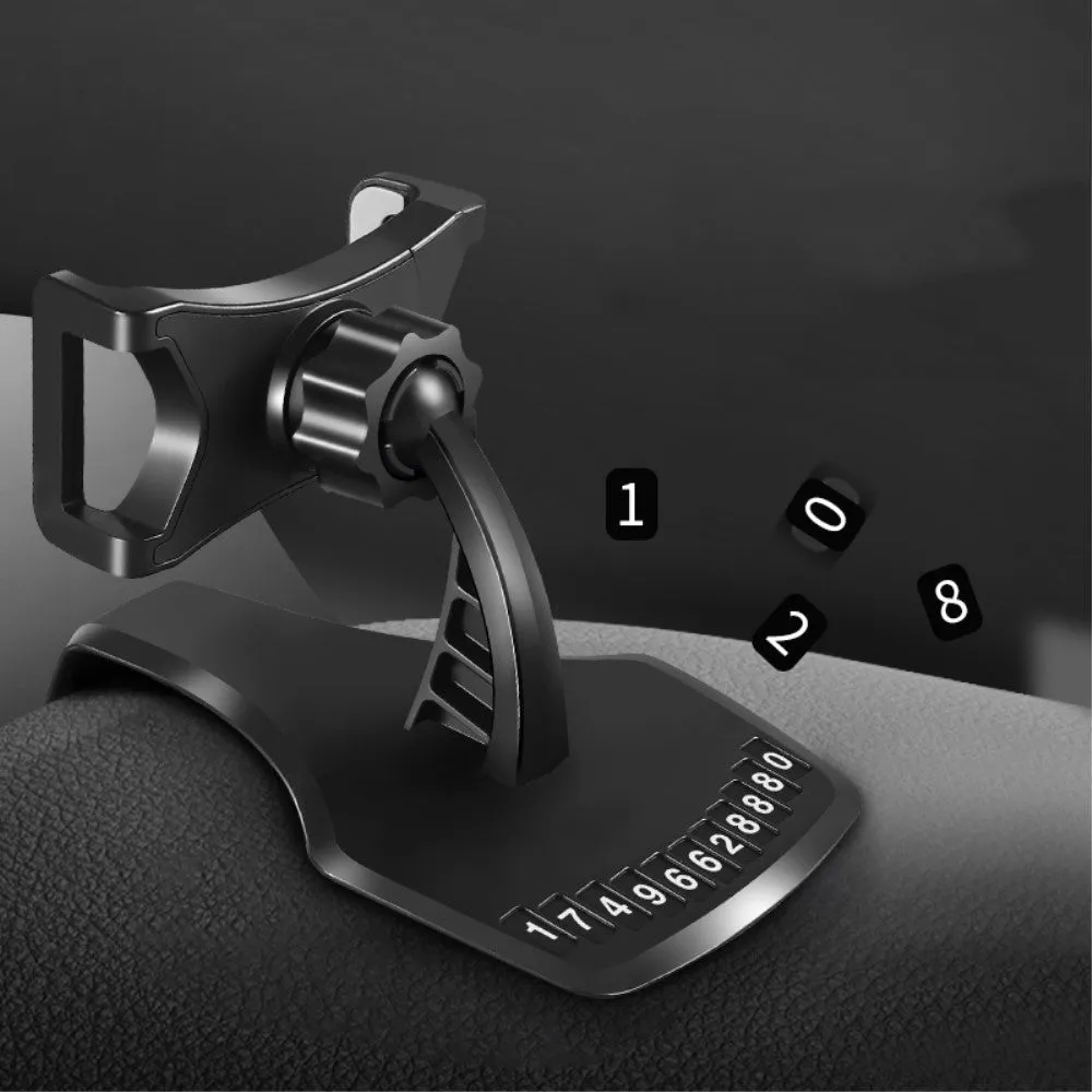 3 in 1 Car GPS Smartphone Holder: Dashboard / Visor Clamp   AC Grid Clip for HiSense Infinity H11 Lite - Black
