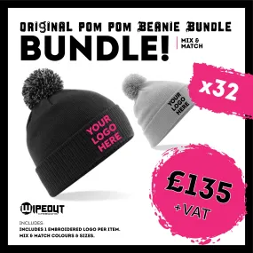 32x Custom Embroidered Beanies
