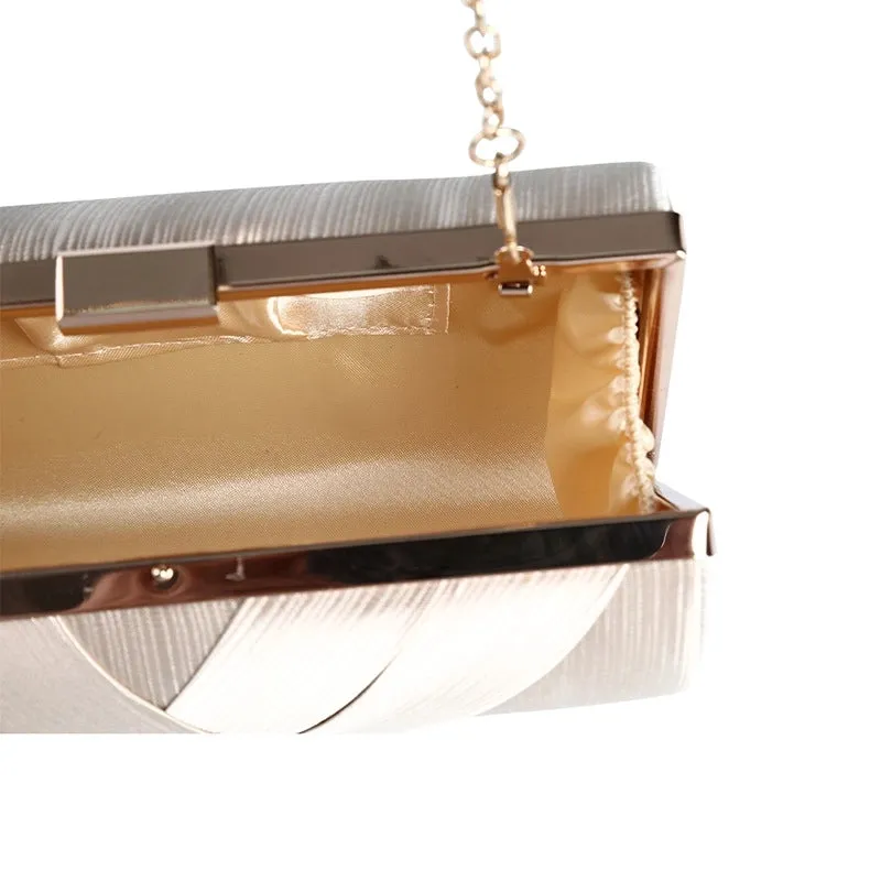 Black Silver Gold Solid Color Evening Bags