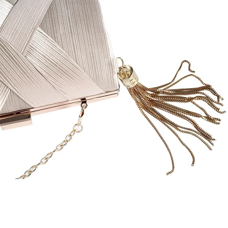 Black Silver Gold Solid Color Evening Bags