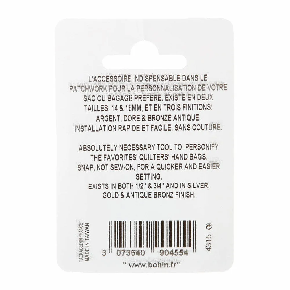Bohin 3/4in Sew-on Magnetic Snaps (2pk) - Bronze