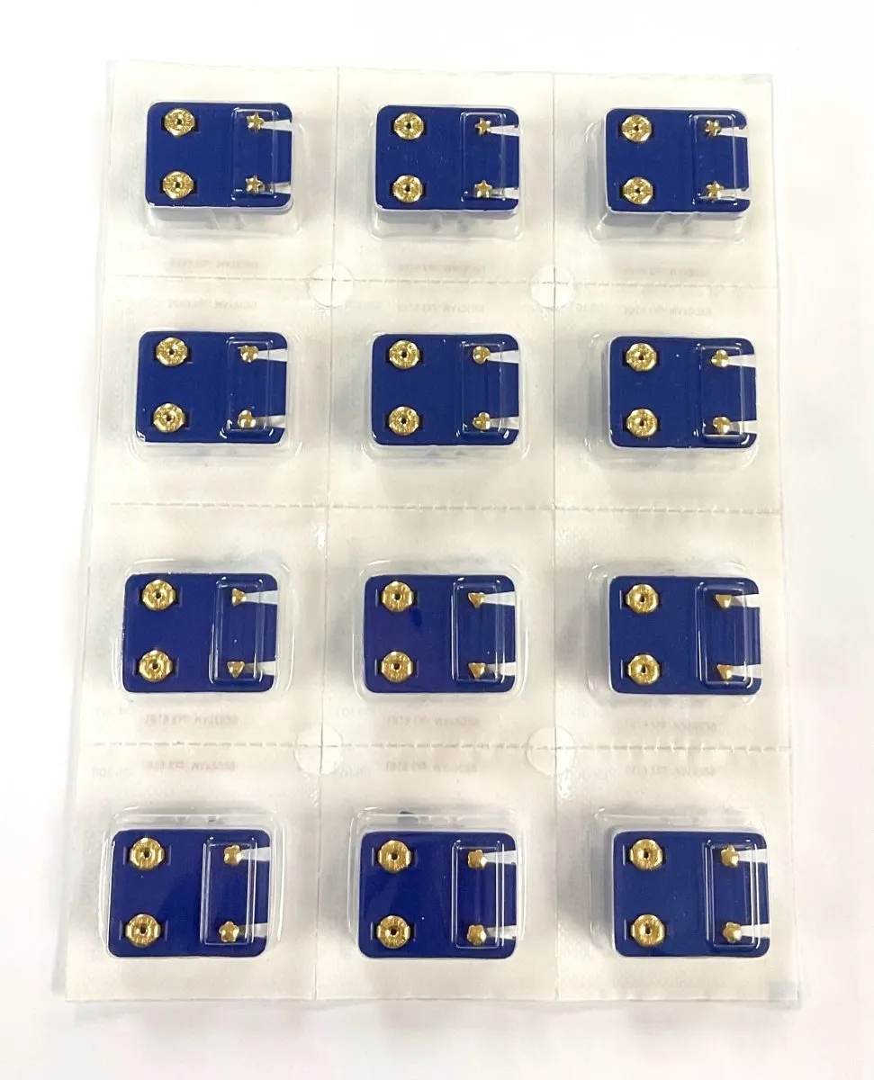Caflon Ear Piercing Stud Earrings 12 Pack Gold Assorted Shapes