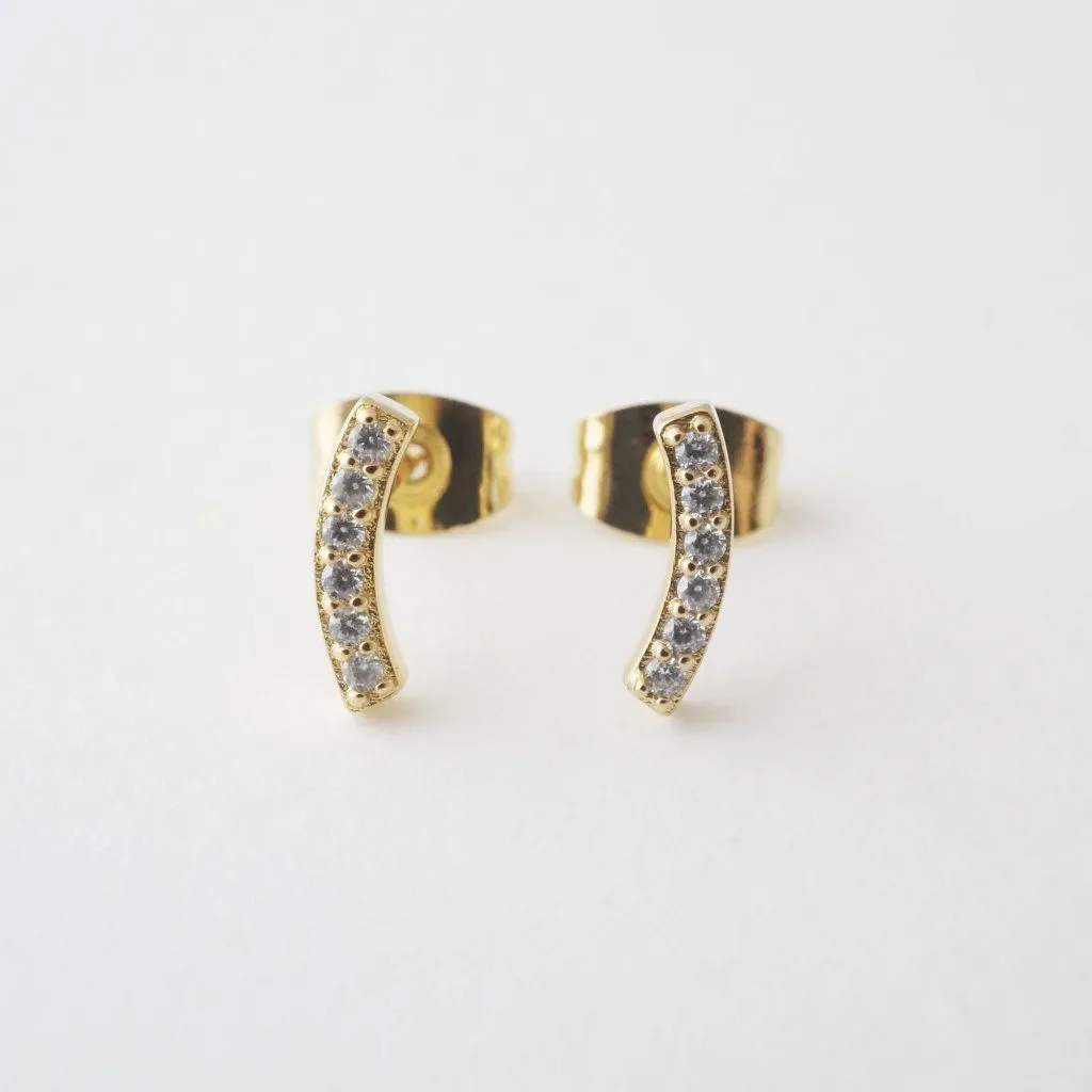 Crystal Arc Earrings