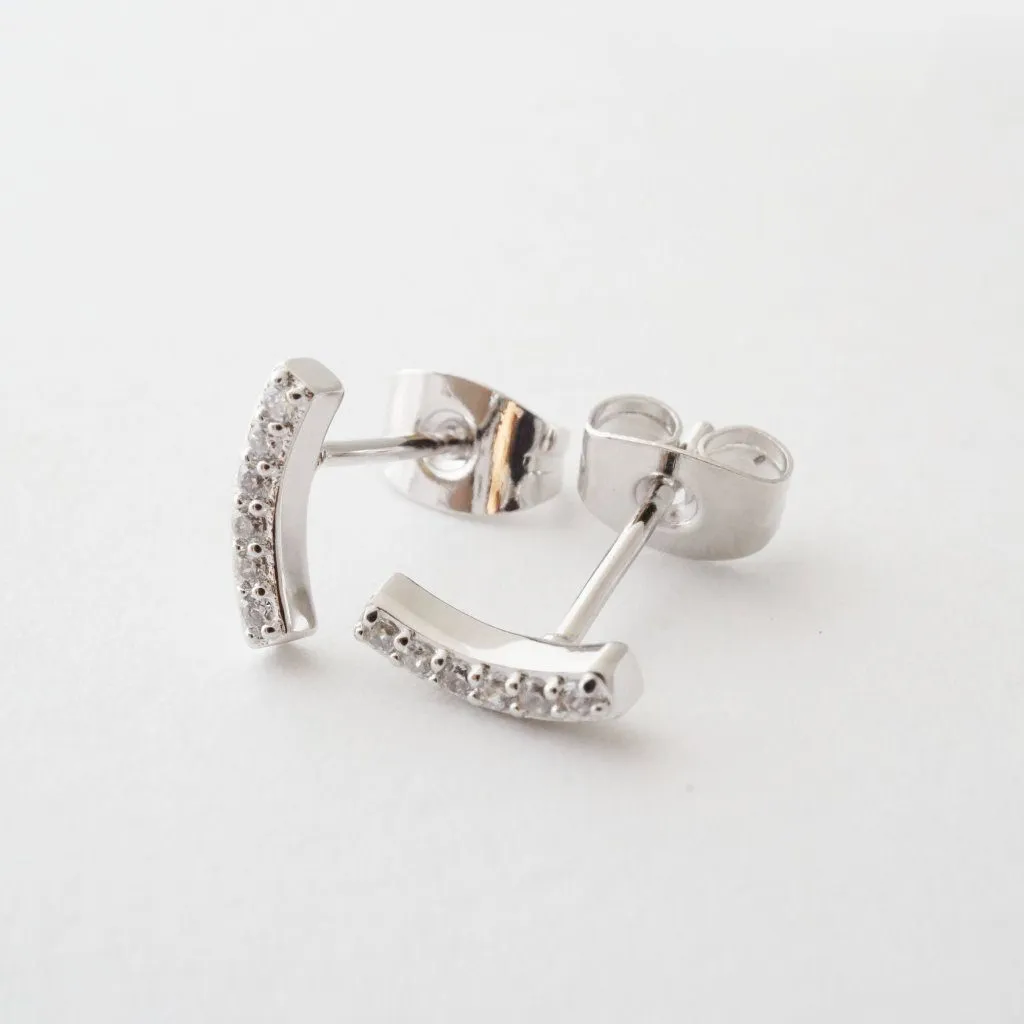 Crystal Arc Earrings