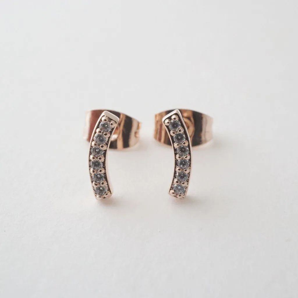 Crystal Arc Earrings