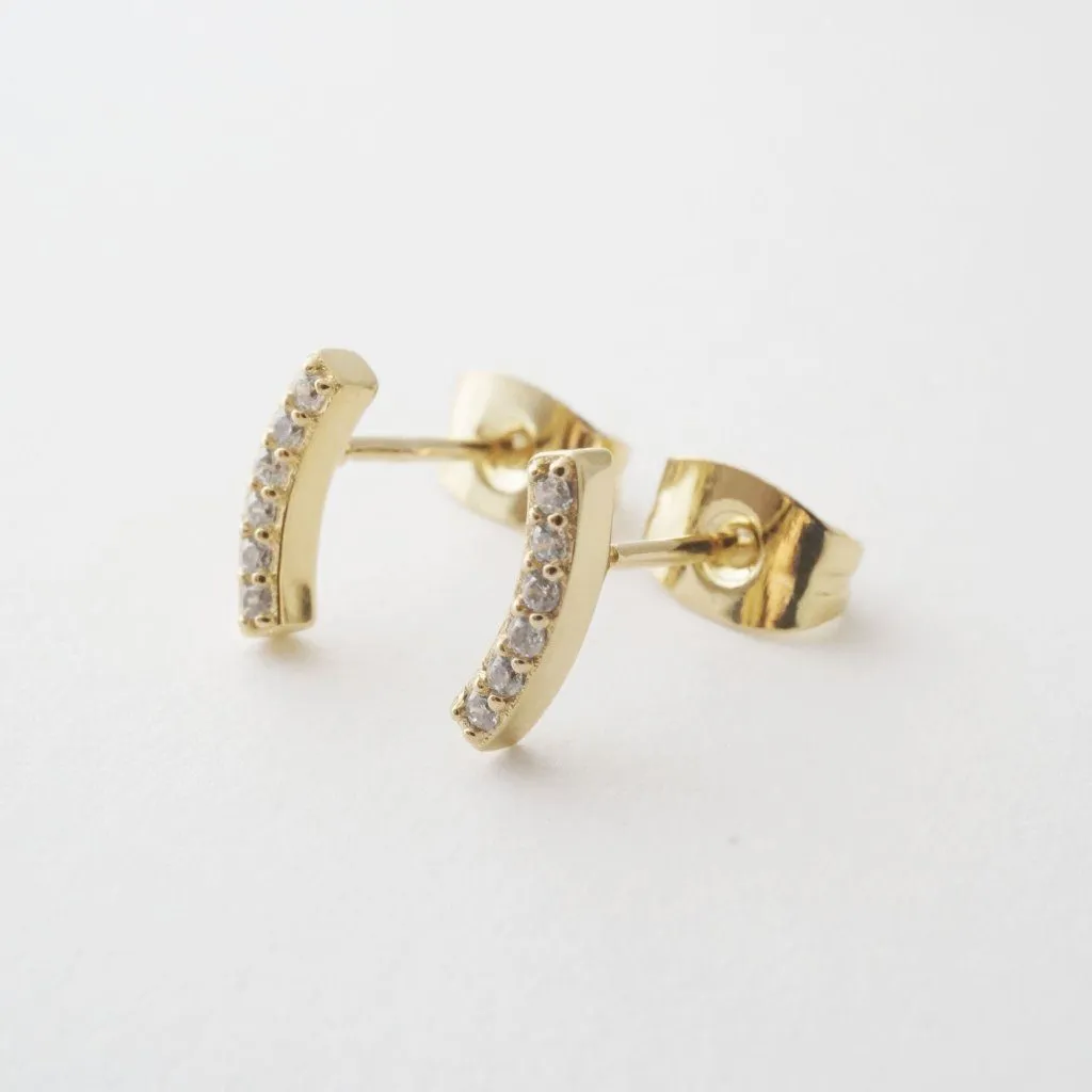 Crystal Arc Earrings