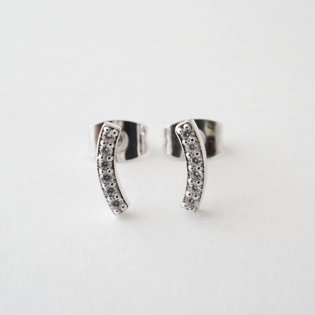 Crystal Arc Earrings