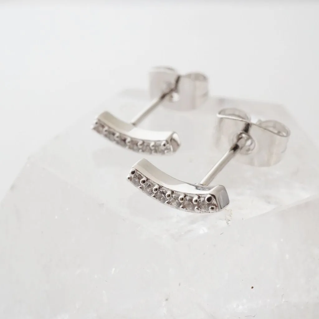 Crystal Arc Earrings