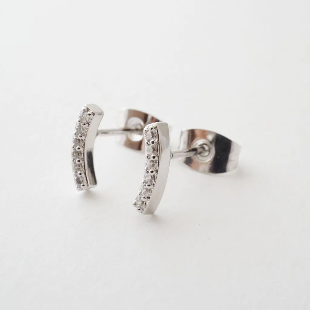 Crystal Arc Earrings