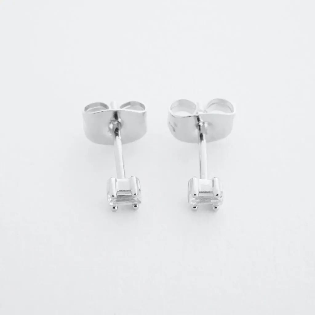 Crystal Baguette Studs
