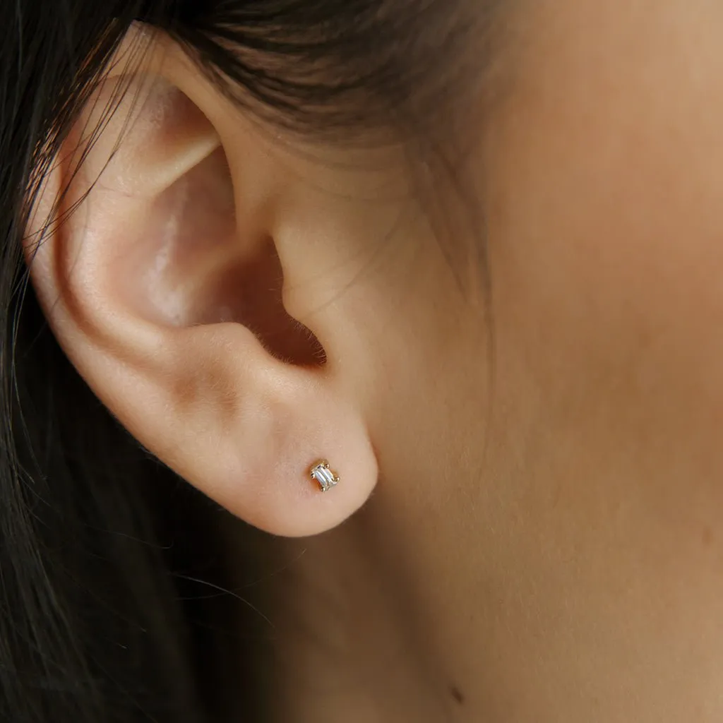 Crystal Baguette Studs