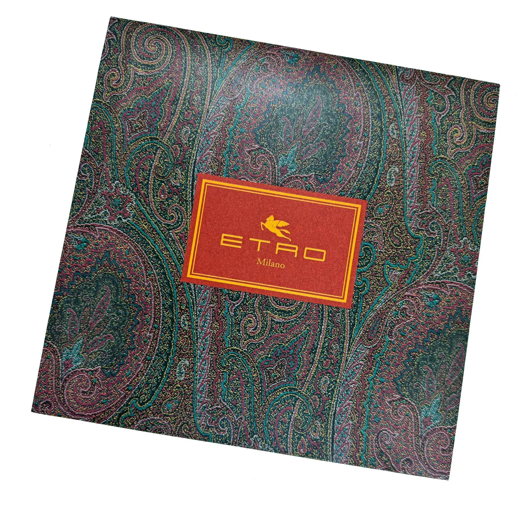 Etro Scarf Navy Blue Pink Berry & Ornamental Paisley - Square Twill Silk Shawl