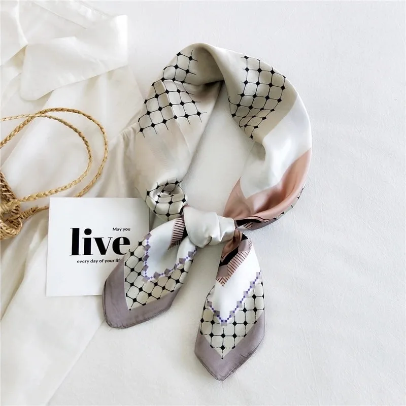 Fashion Square Silk Thin Scarf