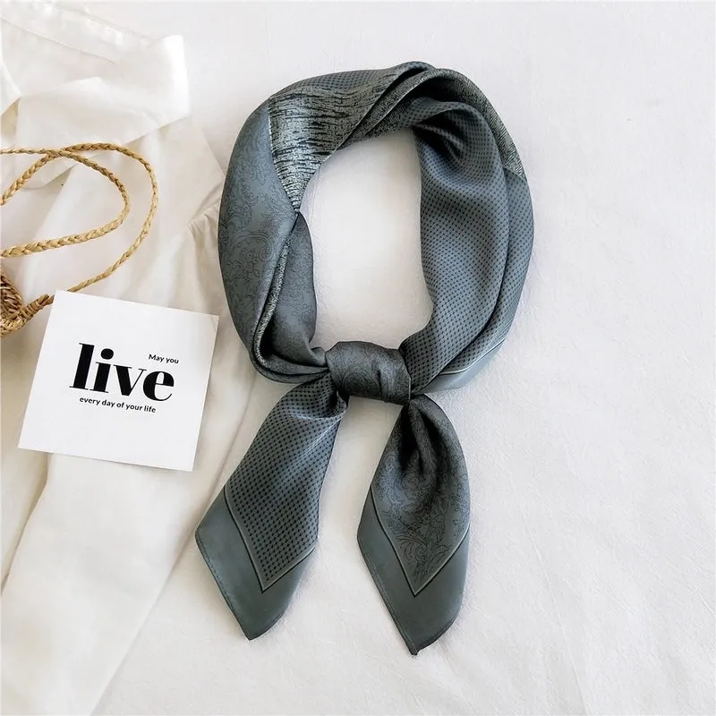 Fashion Square Silk Thin Scarf