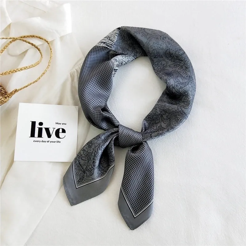 Fashion Square Silk Thin Scarf