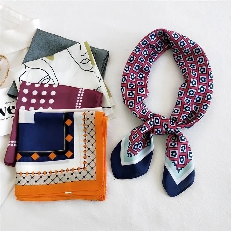 Fashion Square Silk Thin Scarf