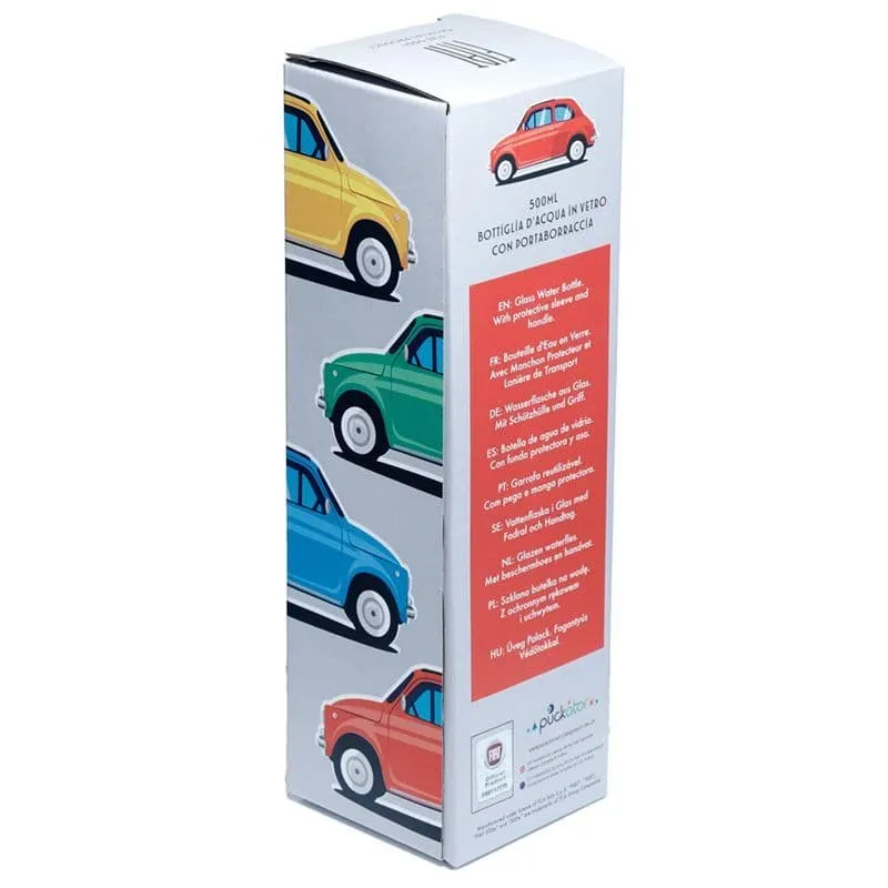 Fiat 500 Retro Reusable Glass Bottle