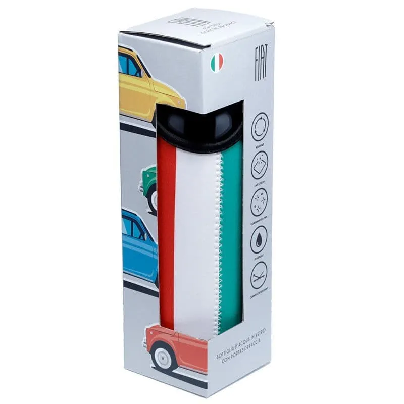 Fiat 500 Retro Reusable Glass Bottle