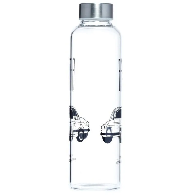 Fiat 500 Retro Reusable Glass Bottle