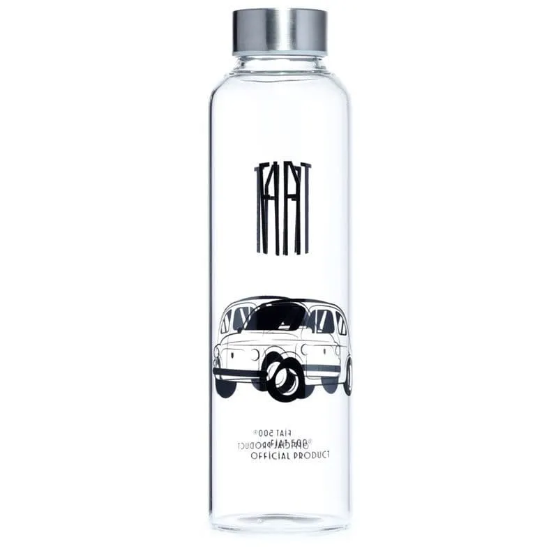Fiat 500 Retro Reusable Glass Bottle