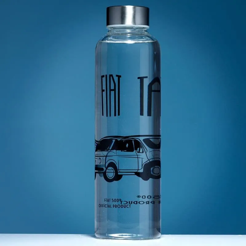 Fiat 500 Retro Reusable Glass Bottle