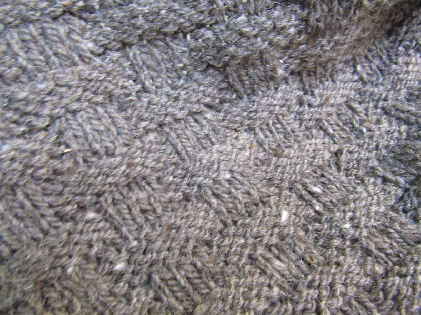 Handcrafted Cowl Dark Brown Tweed Textured Tweed 100% Merino Adult -- New