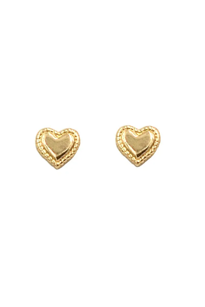 Heart Studs - Gold Filled