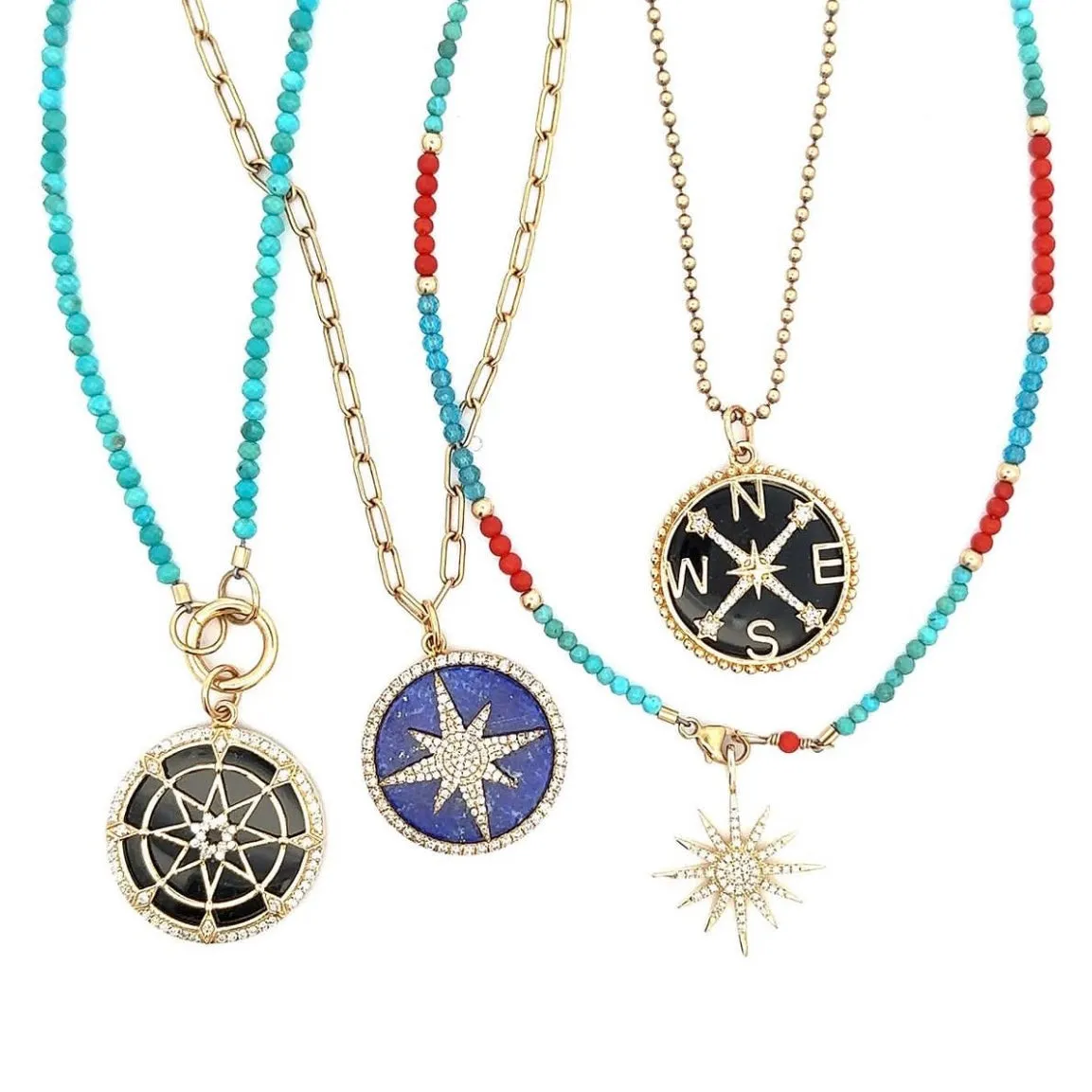 Onyx and Diamond Cardinal Points Compass