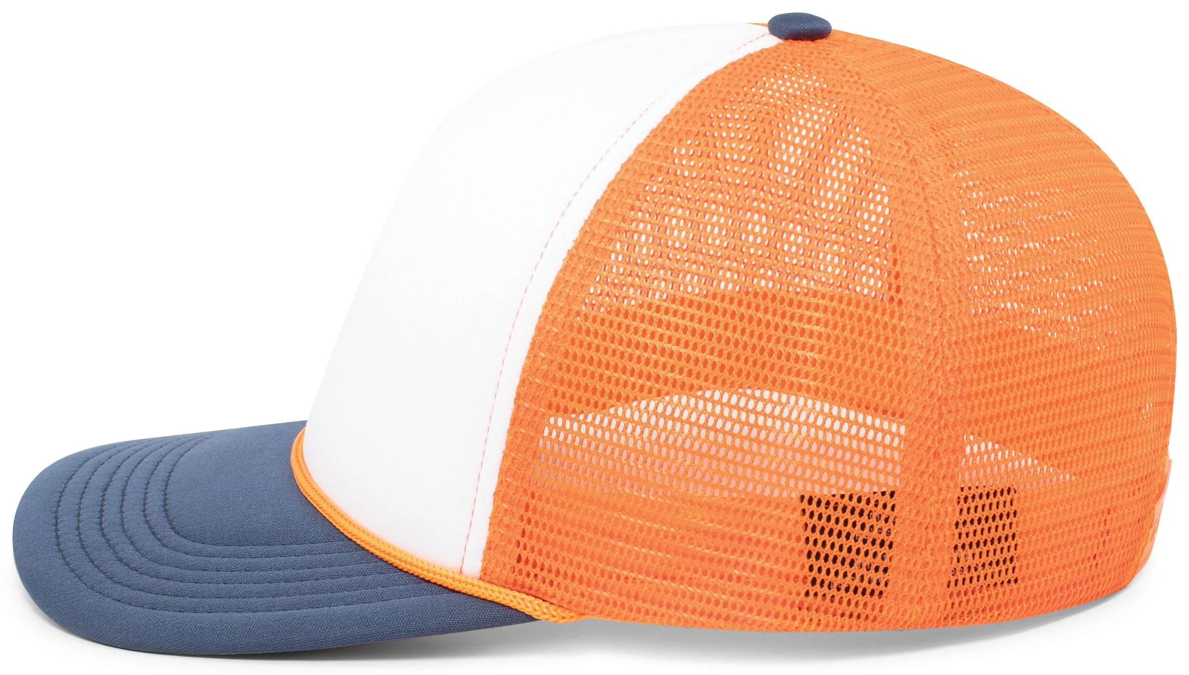 Pacific Headwear Foamie Fresh Trucker Cap - White/Orange/Navy