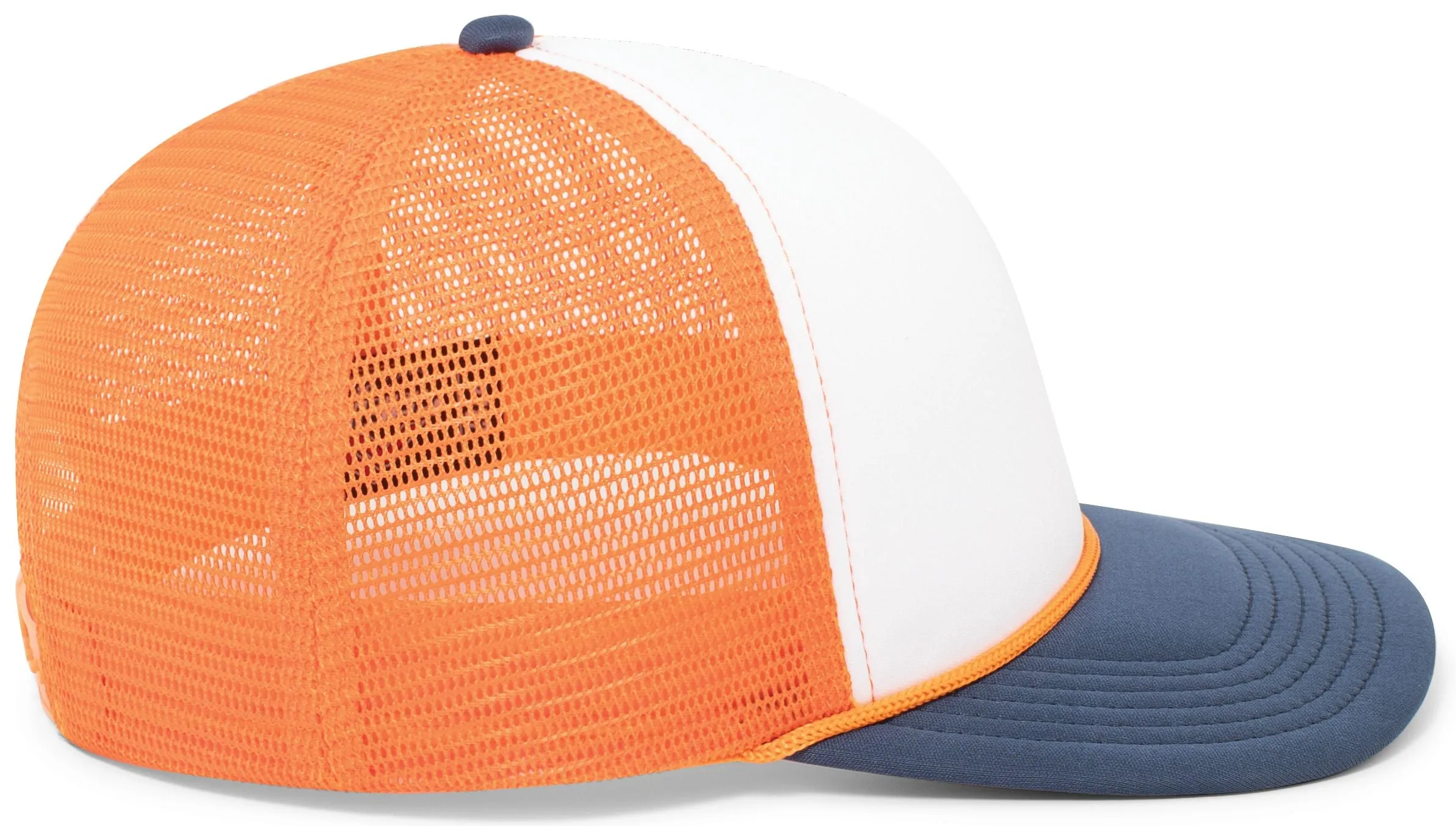 Pacific Headwear Foamie Fresh Trucker Cap - White/Orange/Navy