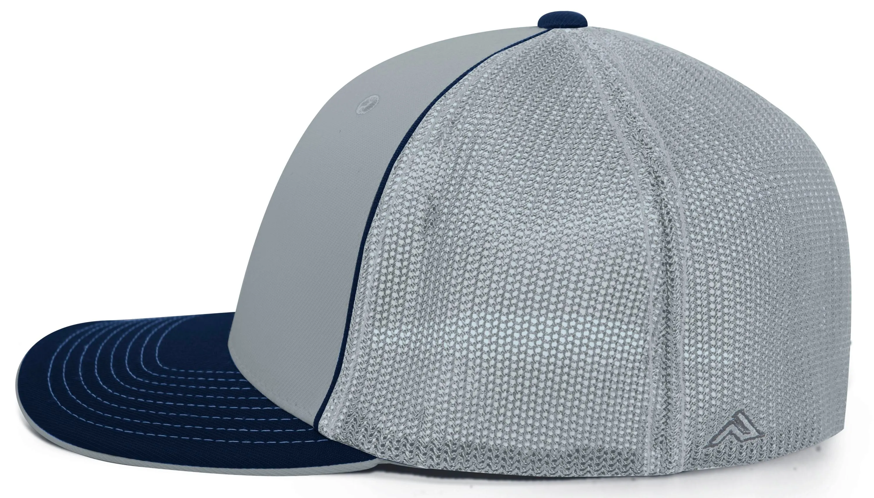 Pacific Headwear Trucker PacFlex Cap - Silver/Navy