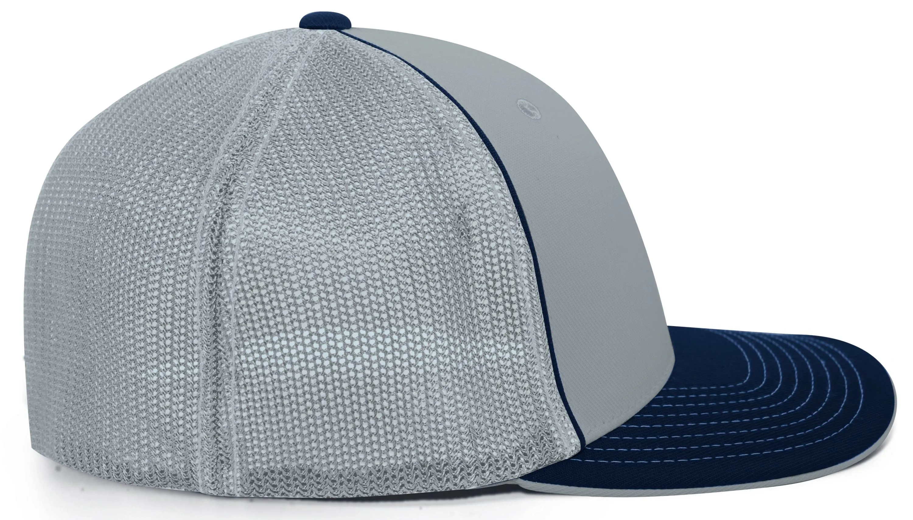 Pacific Headwear Trucker PacFlex Cap - Silver/Navy