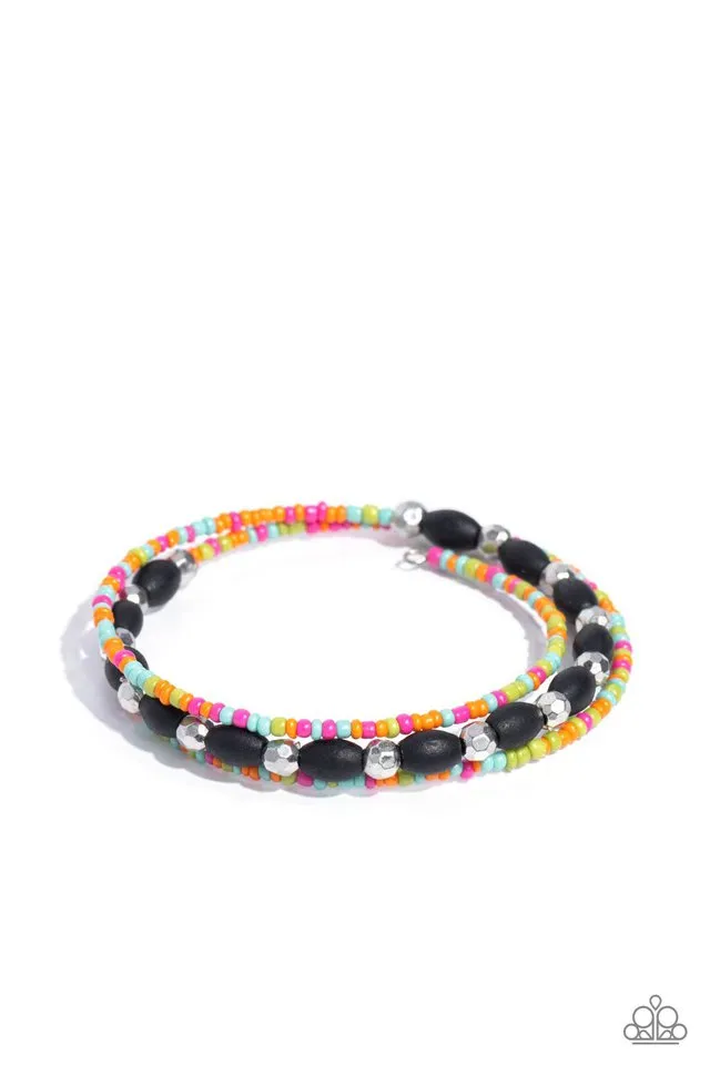 Paparazzi Bracelet ~ For WOOD Measure - Black