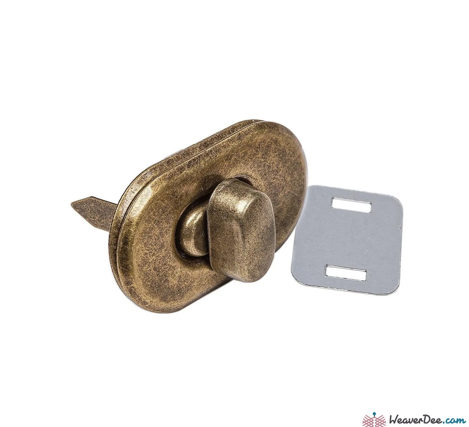 PRYM Antique Brass Turn Clasp