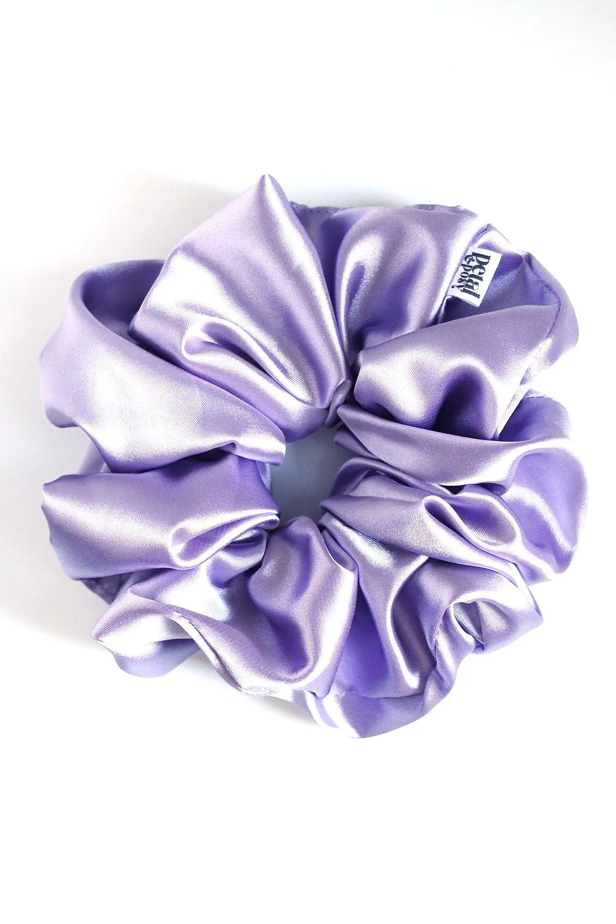 Super Fluff Silk Satin Scrunchie in Thistle